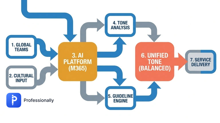 Diagram illustrating the standardization of diverse communication streams into a unified framework.