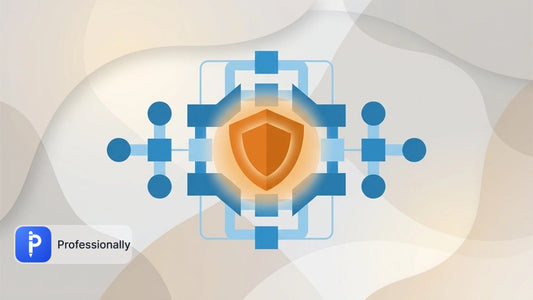 Abstract digital shield protecting data nodes representing AI compliance and security.