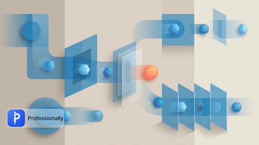 Abstract visualization of data classification and compliance filtering for enterprise IT systems.