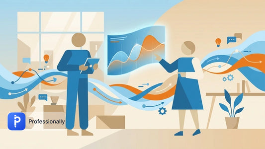 Professionals collaborating through a synchronized digital communication interface.