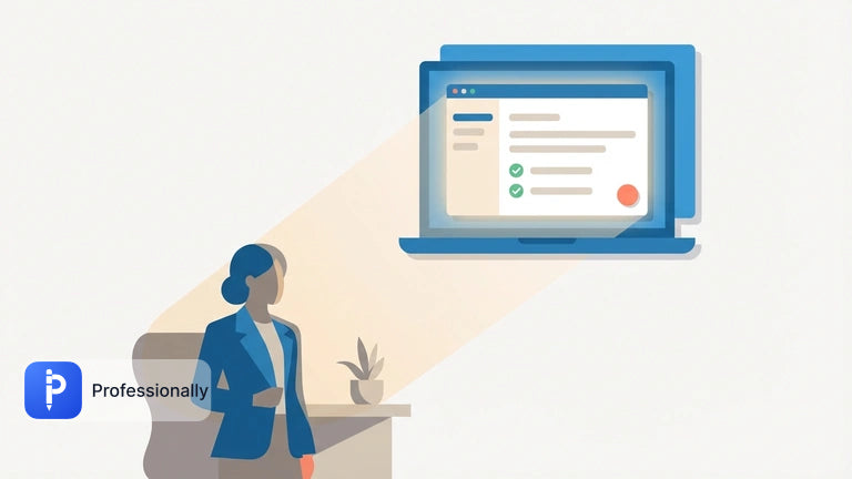Professional worker sending a well-structured email
