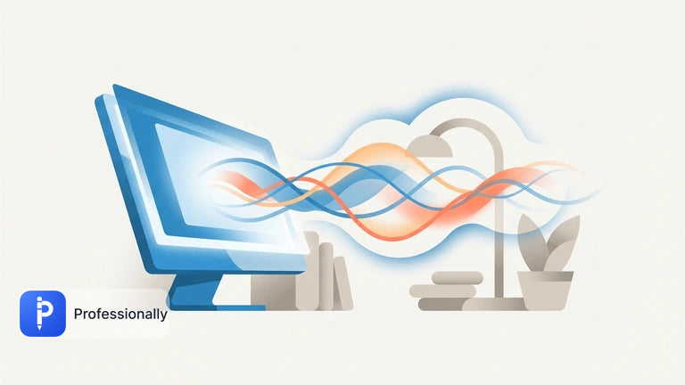 Abstract illustration of a professional analyzing email tone