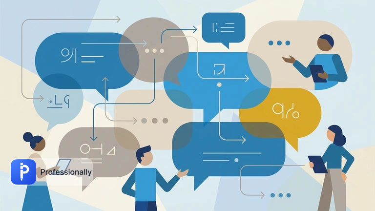 Abstract illustration of speech bubbles representing email tone detection.