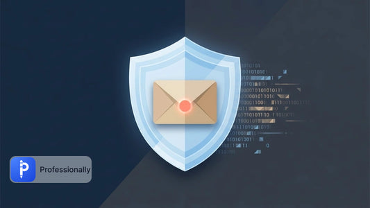 Abstract visualization of zero data retention protecting an email envelope