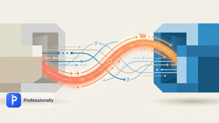 Abstract digital communication streams bridging a gap
