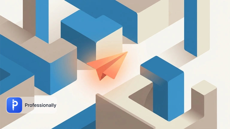 Abstract representation of clear professional email communication