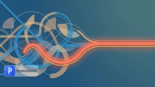 Abstract visualization of chaotic lines streamlining into a clear path