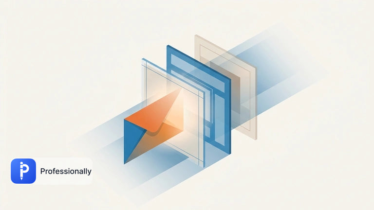 Abstract representation of secure email processing and data protection.