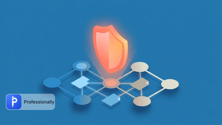 Abstract visualization of digital compliance and data protection.