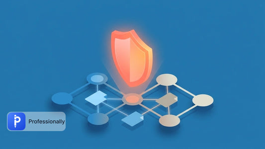 Abstract visualization of digital compliance and data protection.